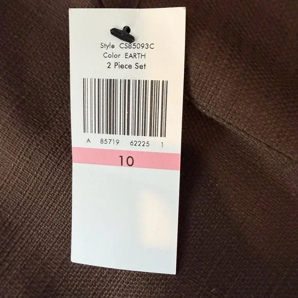 NWT Calvin Klein Classic Sheath Dress Brown 100% Cotton Lined Size 10 - Picture 8 of 10